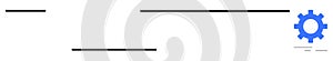Blue Gear Icon with Horizontal Black Lines Representing Process and Workflow Management