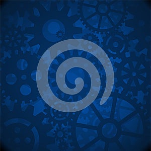 Blue Gears Background