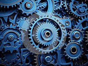 blue gears with small cogs