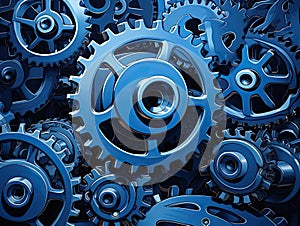 blue gears with small cogs