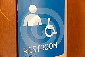 Gender Neutral bathroom sign for a public restroom photo