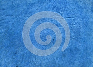 Blue genuine leather texture