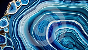 Blue Geode Textures Backgrounds, Generative AI