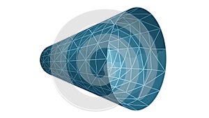 Blue Geodesic Sphere: Vector Illustration of Interconnected Lines and Polygons