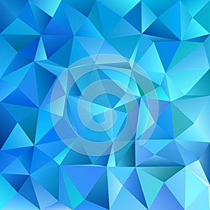 Blue geometric abstract chaotic triangle pattern background - mosaic vector graphic design