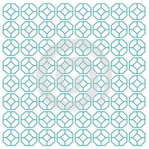 Blue Geometric Blocks Pattern Texture Background