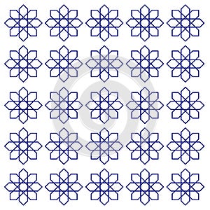 Blue Geometric Blocks Pattern Texture Background