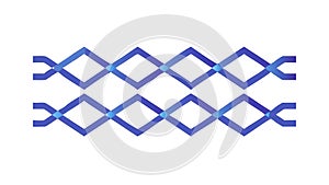 Blue Geometric Chain Link Pattern Background, vector design Generative AI