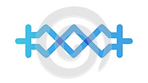 Blue Geometric Chain Link Pattern Vector Art, vector design Generative AI