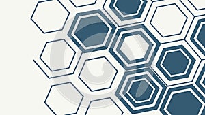 Blue Geometric Hexagon Technology Background, vector design Generative AI