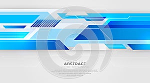 Blue geometric motion technology digital hi tech background. Bright modern abstract vector design ideal for banner, web sites,