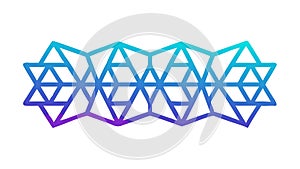 Blue Geometric Network Grid Abstract Vector Shape, vector design Generative AI