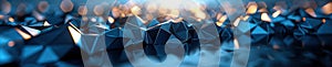 Blue Geometric Patterns in Seamless Loop Animation