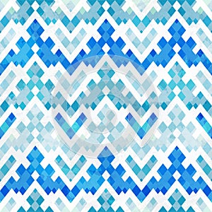 Blue geometric seamless pattern