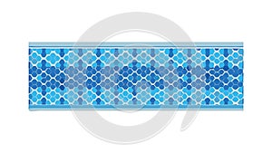 Blue Geometric Tile Pattern Vector. Modern Abstract Decorative Design, vector design Generative AI