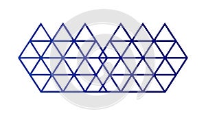 Blue Geometric Triangle Pattern, Abstract Contemporary Border, vector design Generative AI