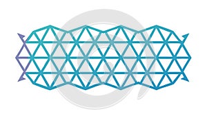 Blue Geometric Wave Pattern Border: Modern Abstract Design Motif vector design Generative AI