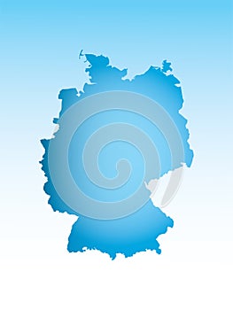 Blue Germany map ice with dark and light effect vector on light background