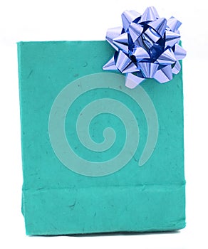 Blue Gift Bag with bow
