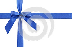Blue gift bow