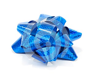 Blue gift bow