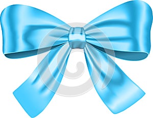 Blue gift bow