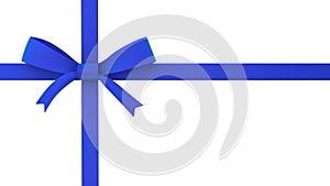 Blue gift bow