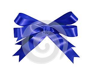 Blue gift bow or rosette