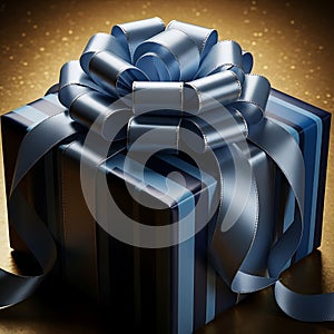 Blue Gift Box with Bow