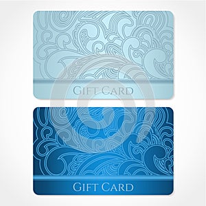 Blue gift card (discount card, business card). Flo