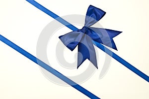 Blue gift, ribbon, bow