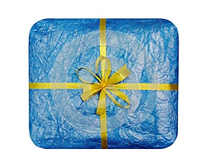 The blue gift which is elegantly packed