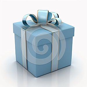 blue gift on a white background