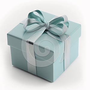 blue gift on a white background