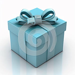 blue gift on a white background