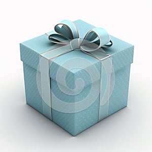 blue gift on a white background