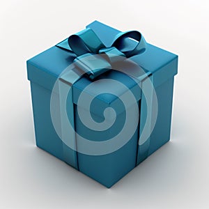 blue gift on a white background