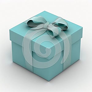 blue gift on a white background