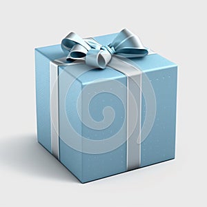 blue gift on a white background