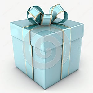 blue gift on a white background