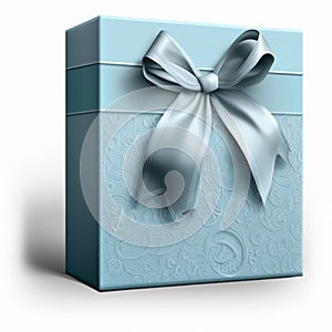 blue gift on a white background