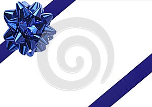 Blue Gift wrapping bow