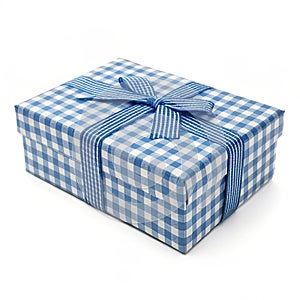Blue Gingham Gift Box
