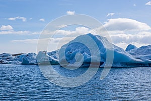 Blue glacier ice-Jokulsarlon lagoon-Iceland