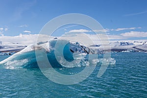 Blue glacier ice-Jokulsarlon lagoon-Iceland