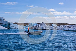 Blue glacier ice-Jokulsarlon lagoon-Iceland