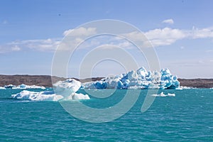 Blue glacier ice-Jokulsarlon lagoon-Iceland