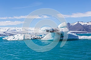 Blue glacier ice-Jokulsarlon lagoon-Iceland