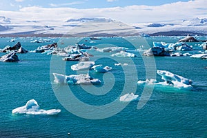 Blue glacier ice-Jokulsarlon lagoon-Iceland