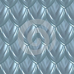 Blue Glamour Fish Skin Scale Seamless Pattern